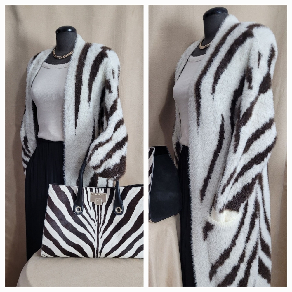 KNIT Long Cardigan / Coat / M - Picture 5 of 7